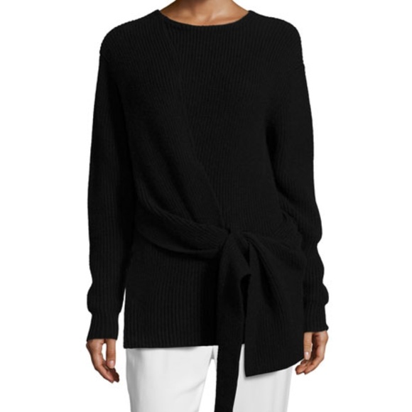 3.1 Philip Lim Draped Tie Front Pullover Sweater